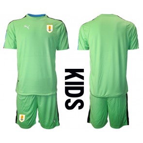 Uruguay Målmand Replika Babytøj Hjemmebanesæt Børn VM 2022 Kortærmet (+ Korte bukser)